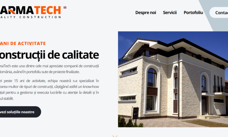 Captură din site-ul Darma Tech, proiect din portofoliul SEO Club