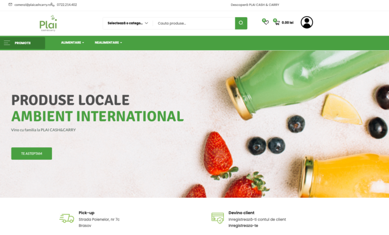 Captură din site-ul Cash & Carry, proiect din portofoliul SEO Club