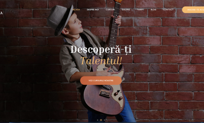 Captură din site-ul ScoalaArmonia, proiect din portofoliul SEO Club