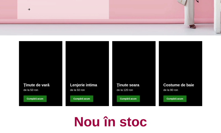 Captură din site-ul Modella.ro, proiect din portofoliul SEO Club