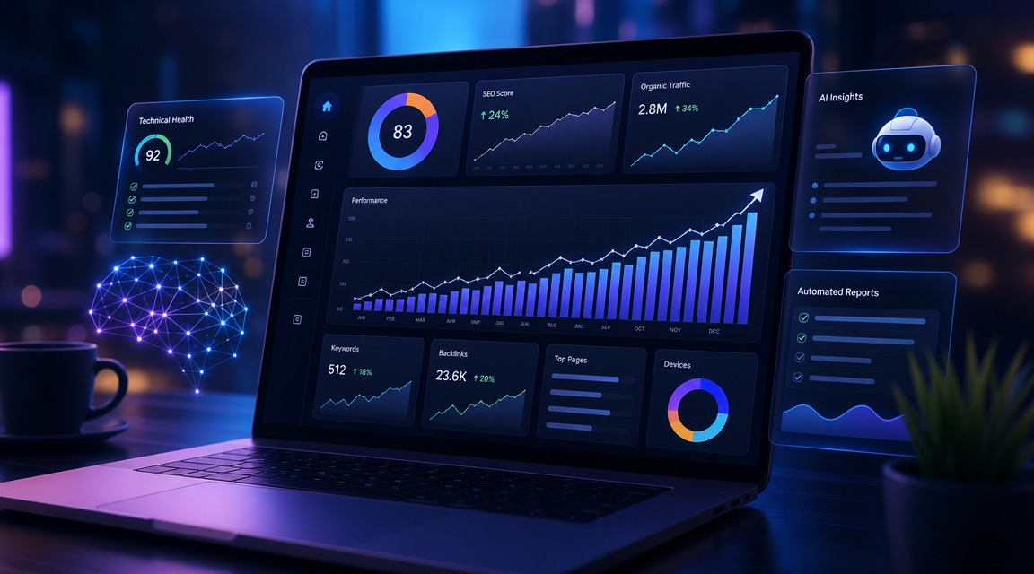 automatizarea rapoartelor SEO - rapoarte generate automat de instrumente AI
