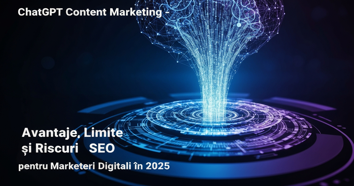 ChatGPT content marketing - avantaje, limite si riscuri SEO pentru specialisti in 2025