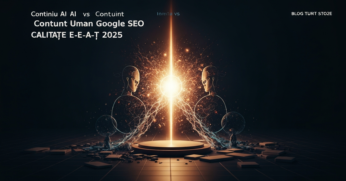 continut AI vs continut uman Google ranking SEO calitate E-E-A-T 2025