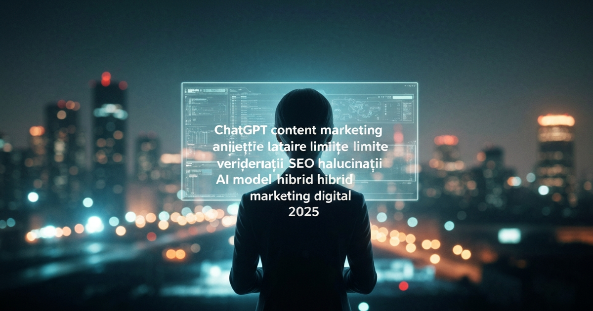 ChatGPT pentru content marketing avantaje limite riscuri SEO ghid practic 2025