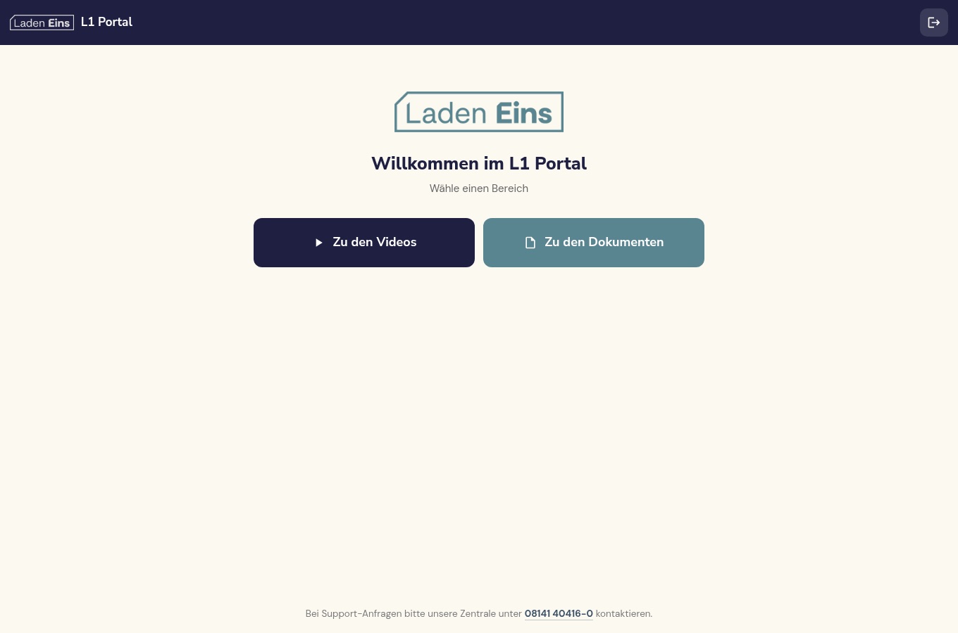 Laden Eins – pagina principala a portalului intern pentru instalatori